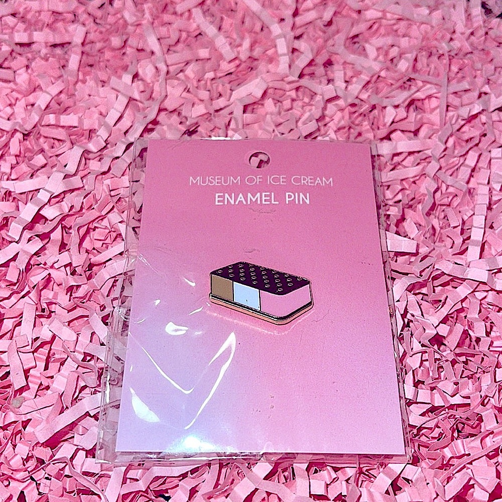 🆕🌿🩷MUSEUM OF ICE CREAM: Neapolitan Sandwich Enamel Pin